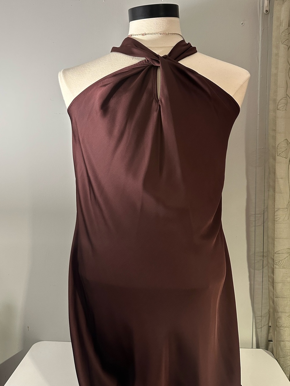 a new day Chocolate Brown Halter Maxi Dress